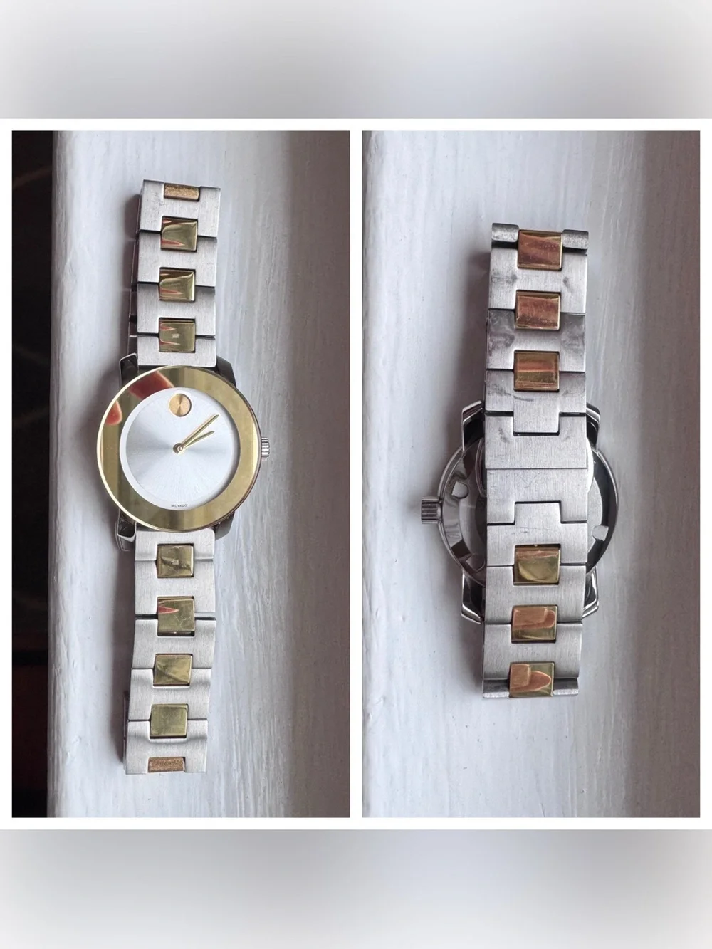 Movado Bold Two Tone Gold Watch